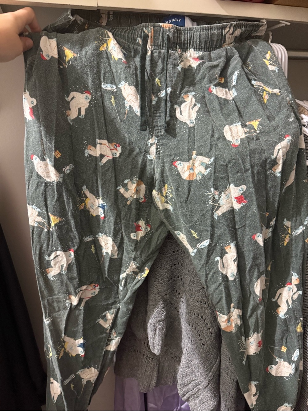 Old Navy Green Polar Bear Print Joggers